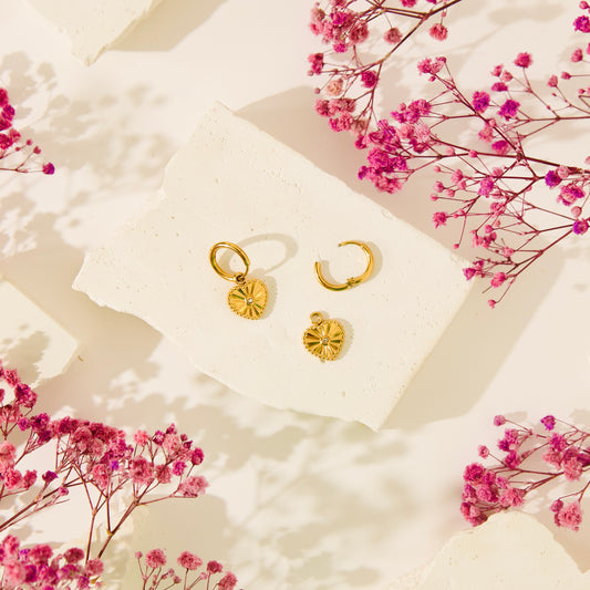Heart and Hoop Earrings