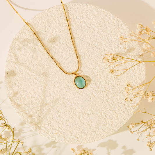 Aqua Pendant Necklace