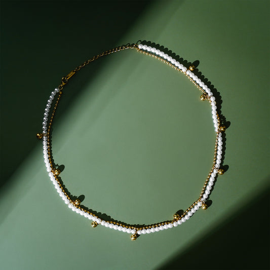 Dual Pearl and Gold Chain