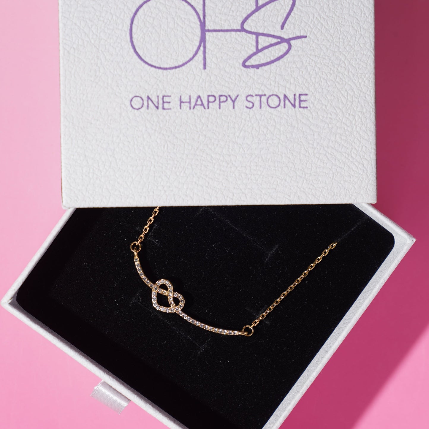 Long Heart Knot Necklace