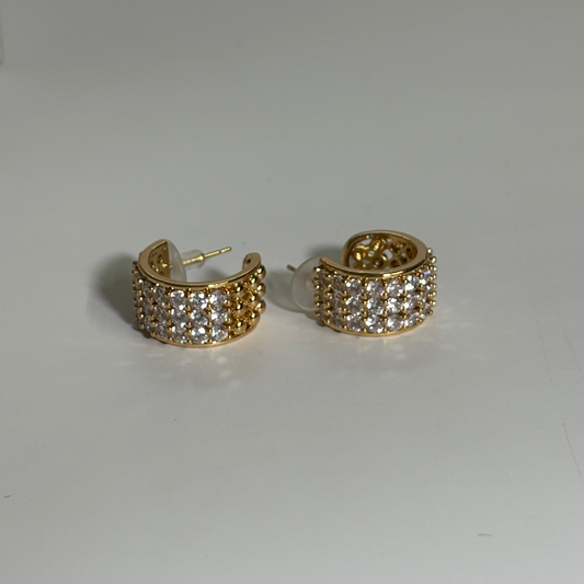 Festive Studded Hoops
