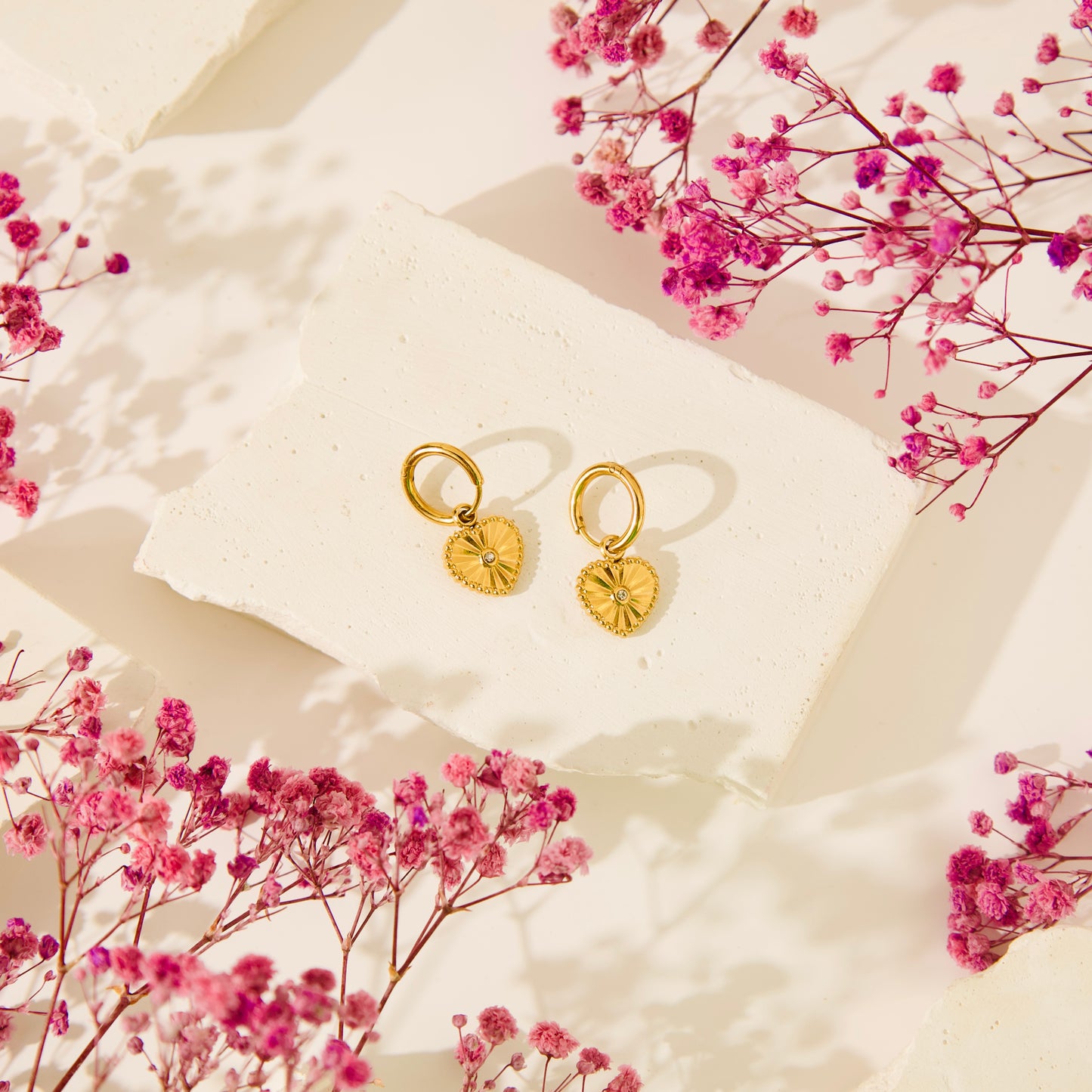 Heart and Hoop Earrings