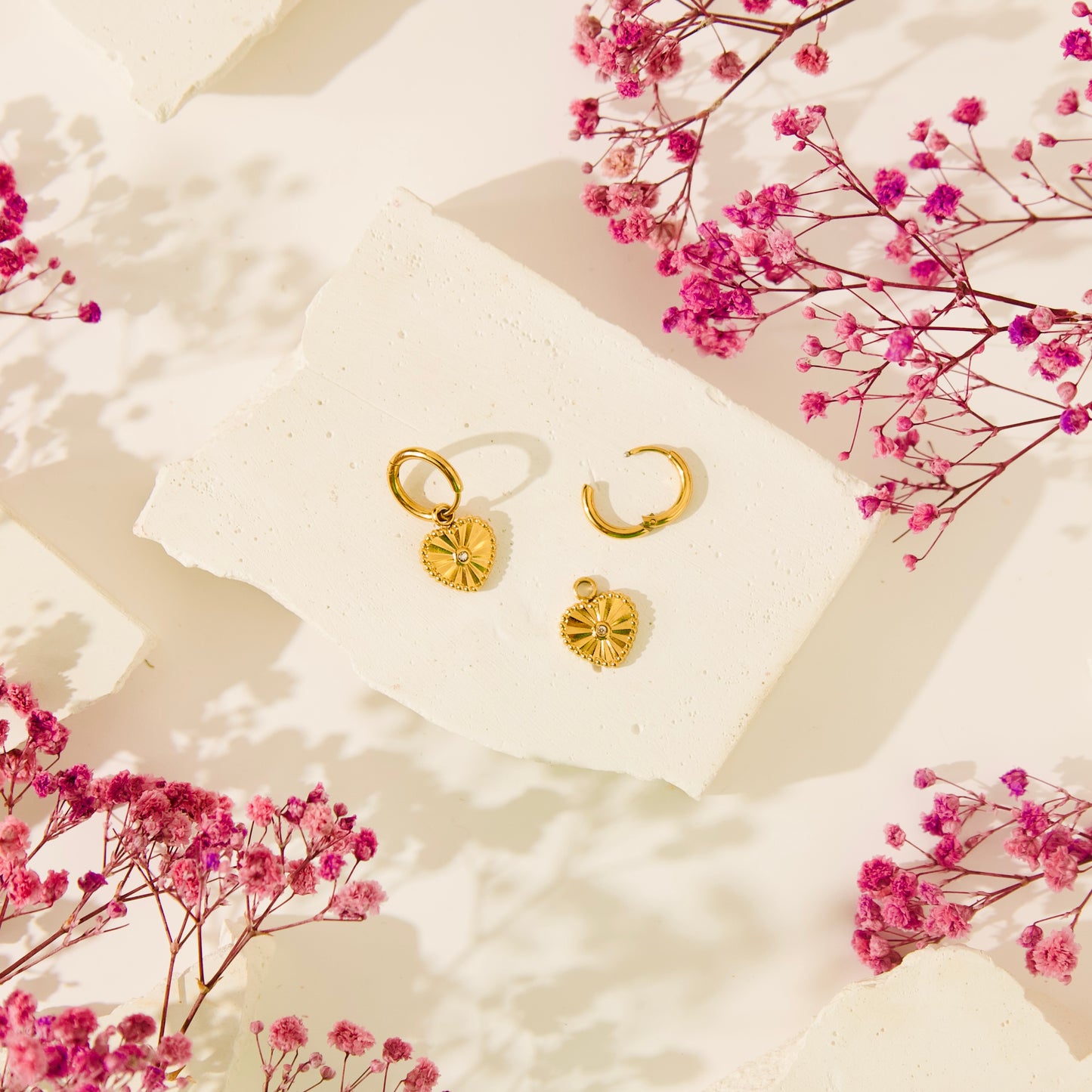 Heart and Hoop Earrings