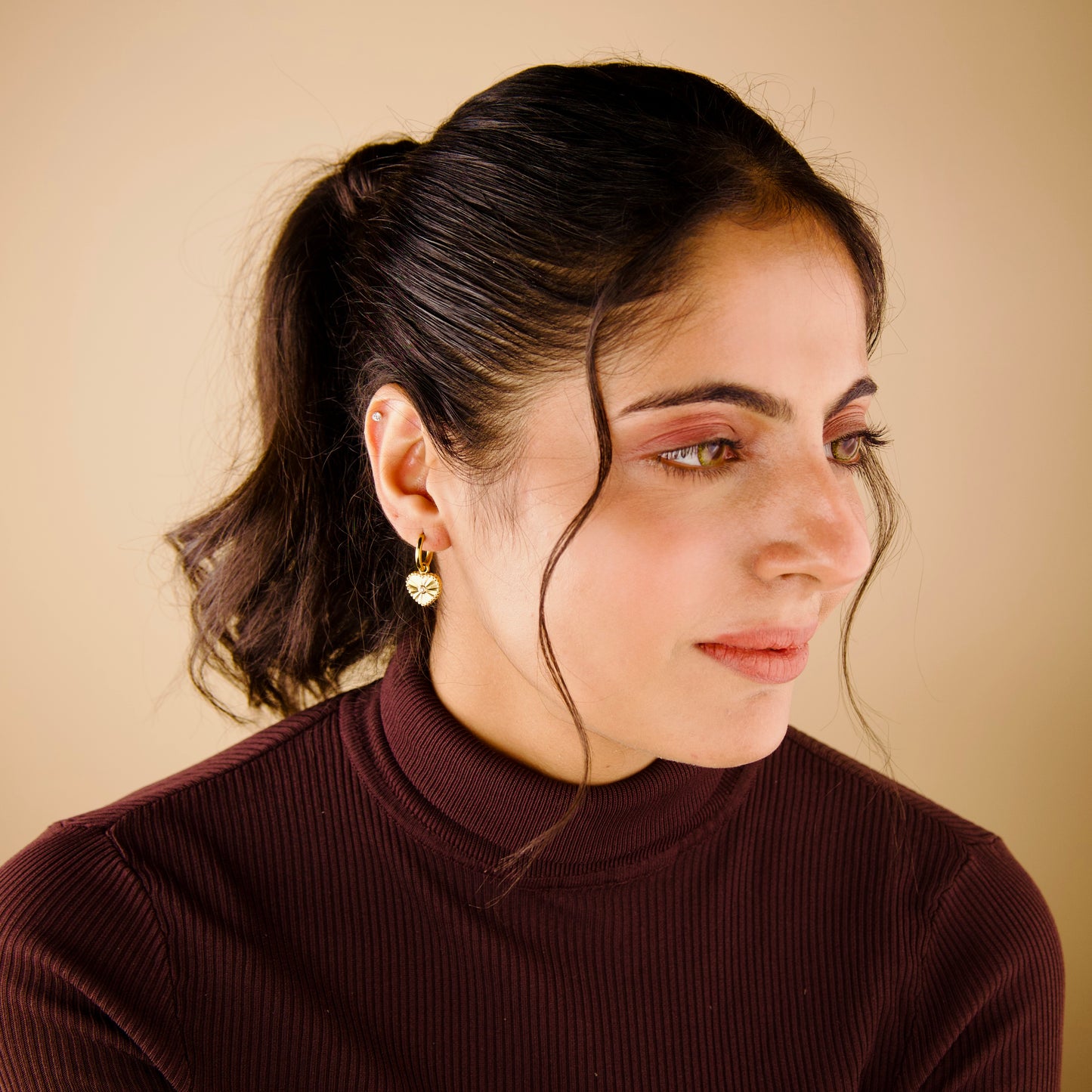 Heart and Hoop Earrings