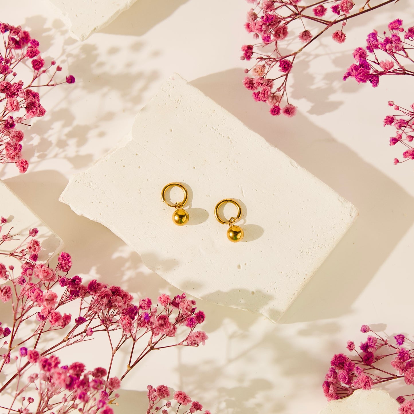 Golden Orbs Earrings