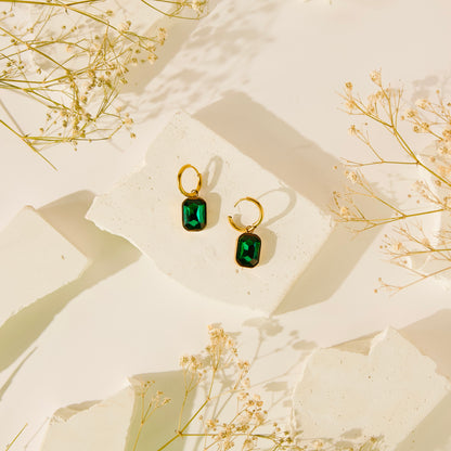 Emerald Green Sparkle Earrings