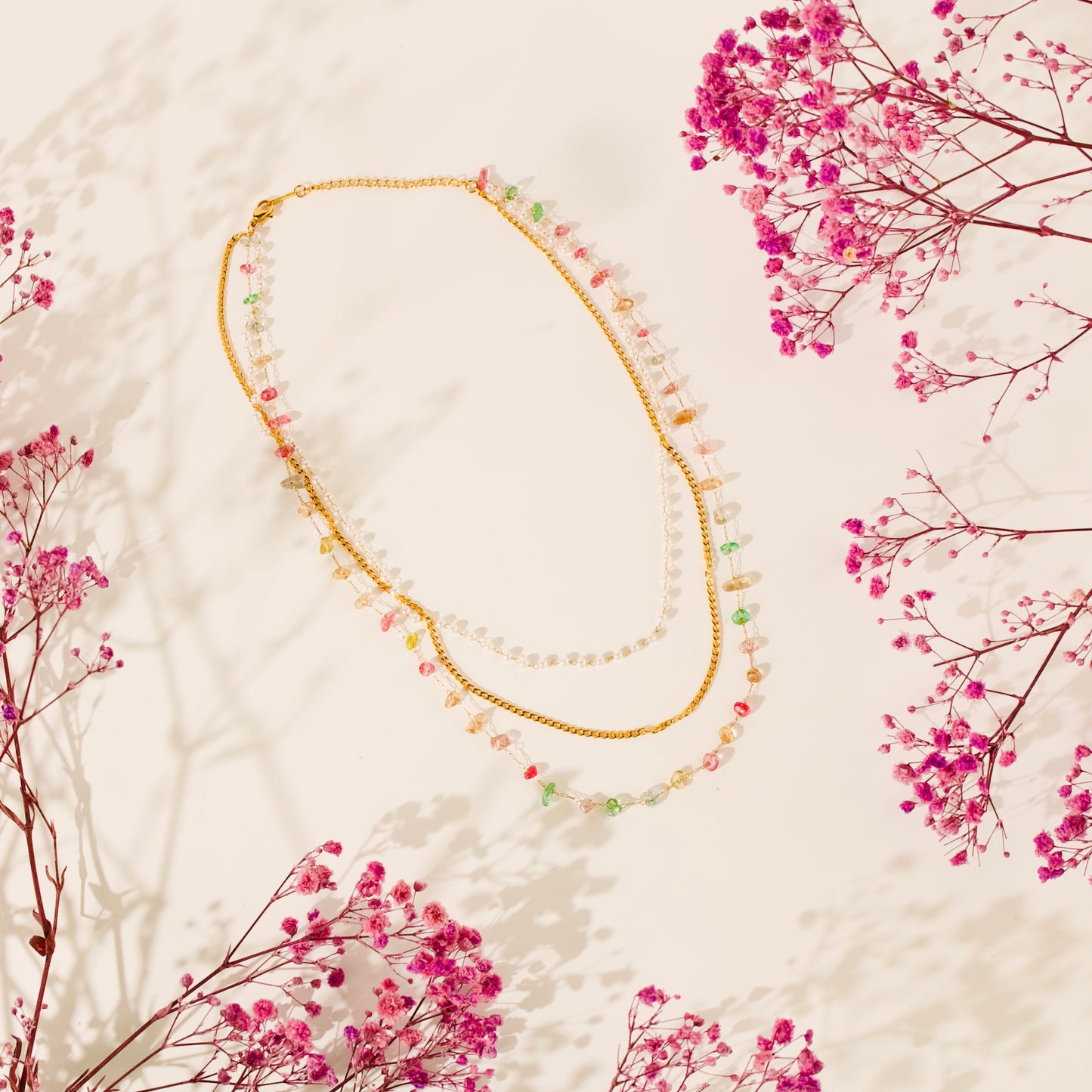 Rainbow Multi Chain Necklace