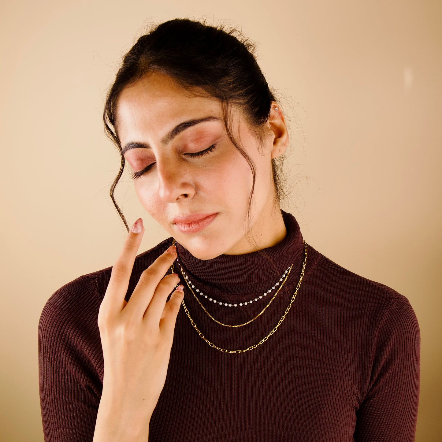 Glam 3-layered Chain Necklace