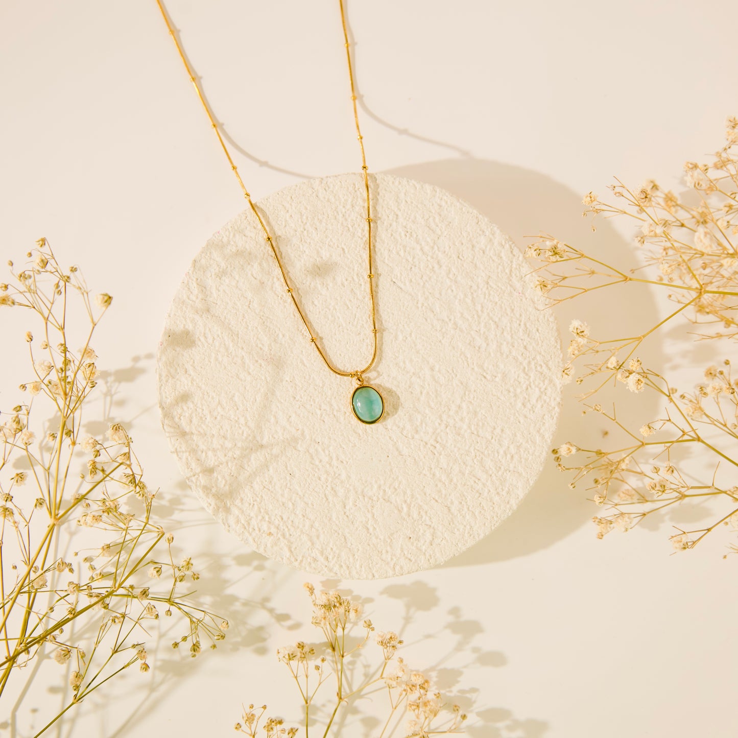 Aqua Pendant Necklace