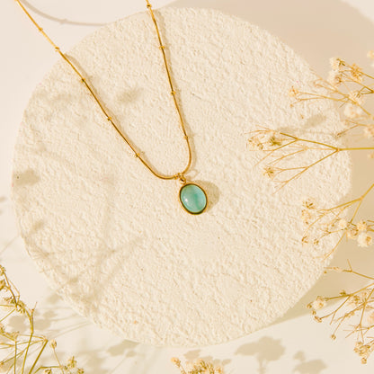 Aqua Pendant Necklace