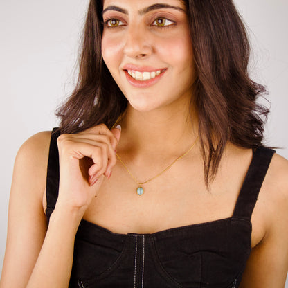 Aqua Pendant Necklace