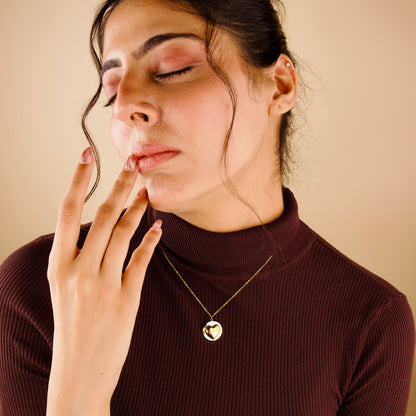 Dual Tone Heart Necklace