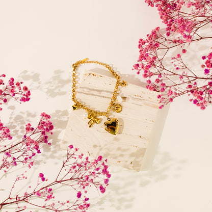 Heart Charm Bracelet