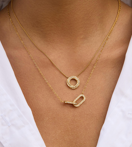 Studded Swirl Necklace