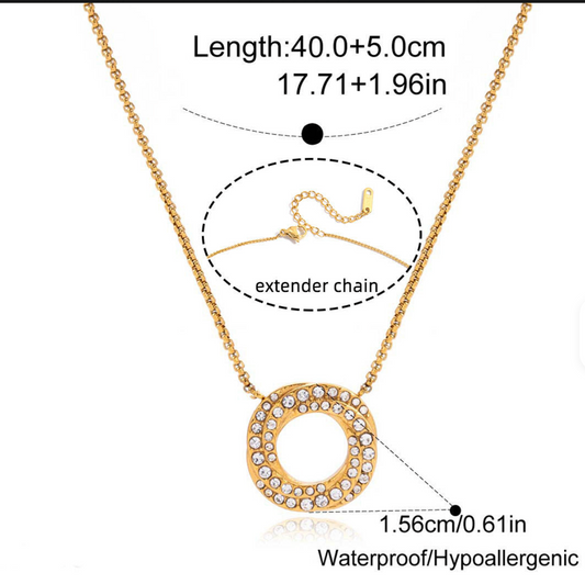 Studded Swirl Necklace