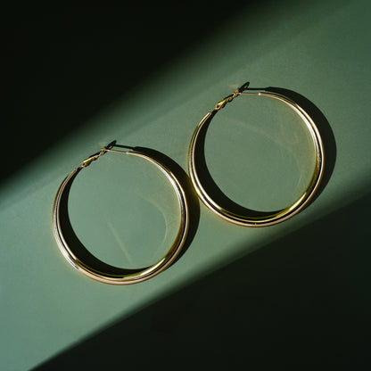 Gold Hoops- Large