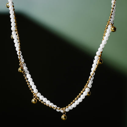 Dual Pearl and Gold Chain