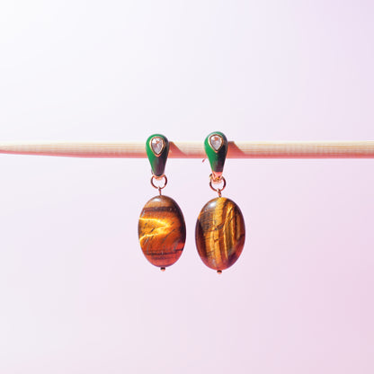 Green Artisanal Earrings