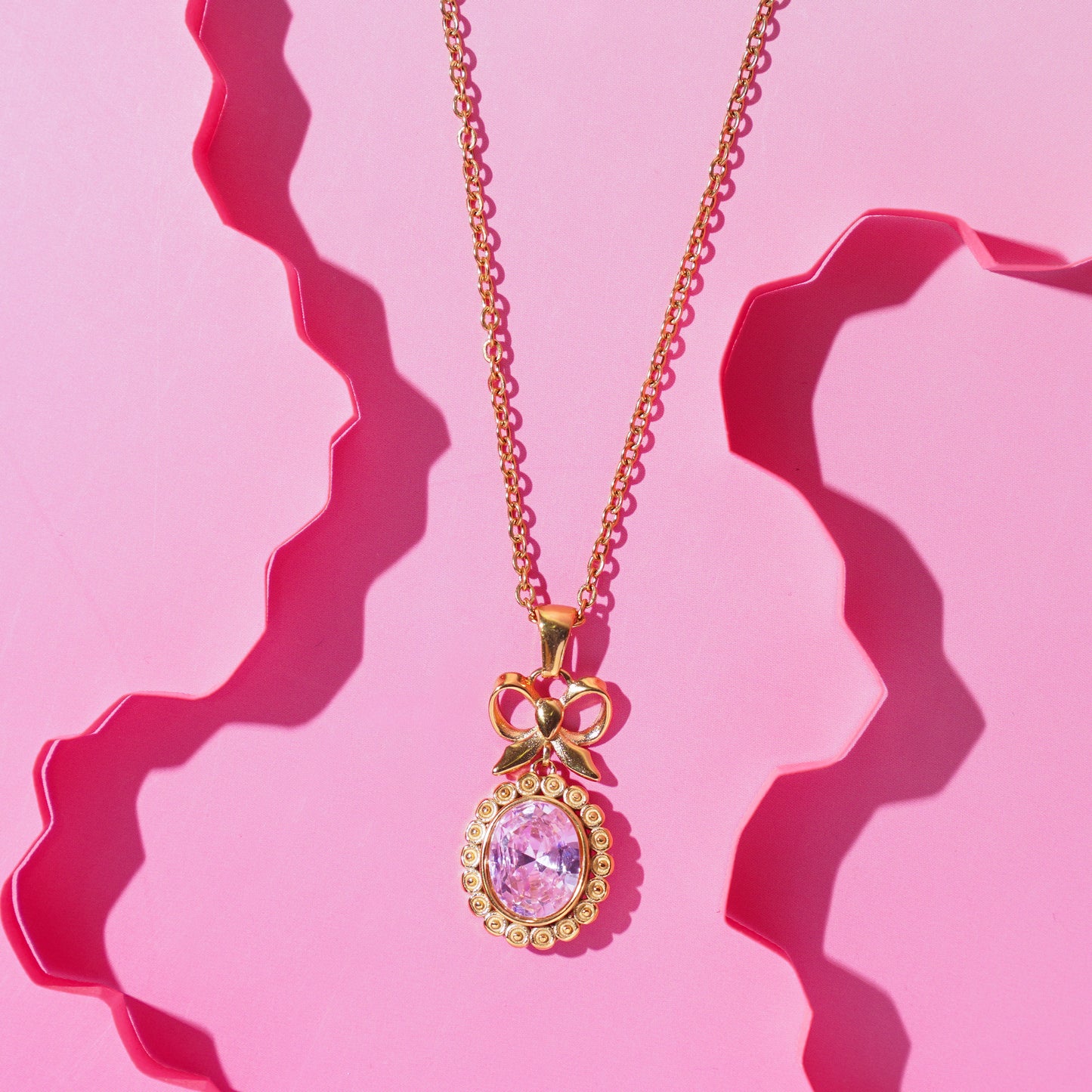 Pink Stone Pendent