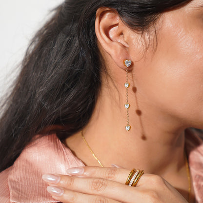 Heart Line Danglers