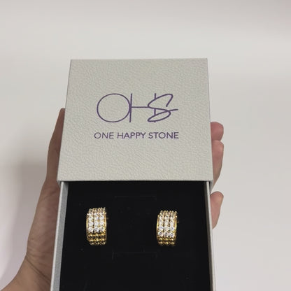 Festive Studded Hoops