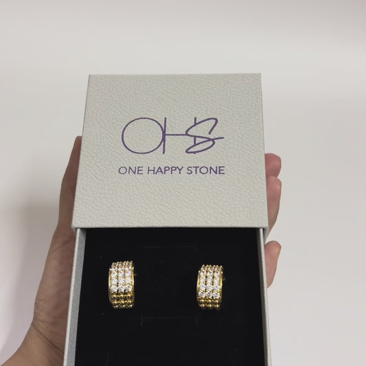 Festive Studded Hoops